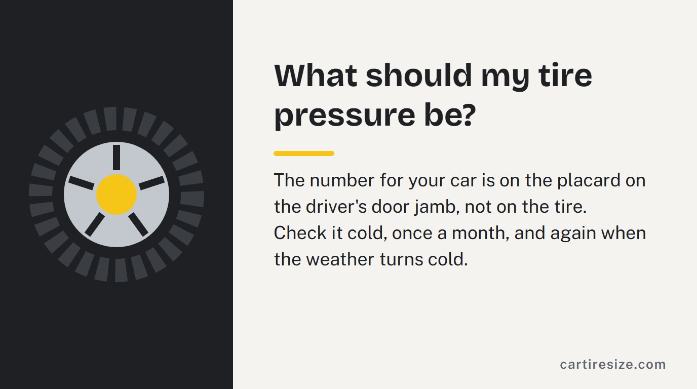 What should my tire pressure be?
